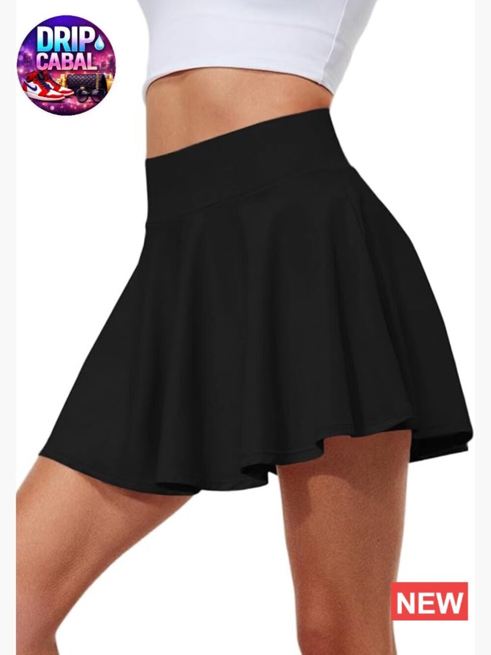 Pleated High Waisted Tennis Skorts with Shorts Pockets Lightweight